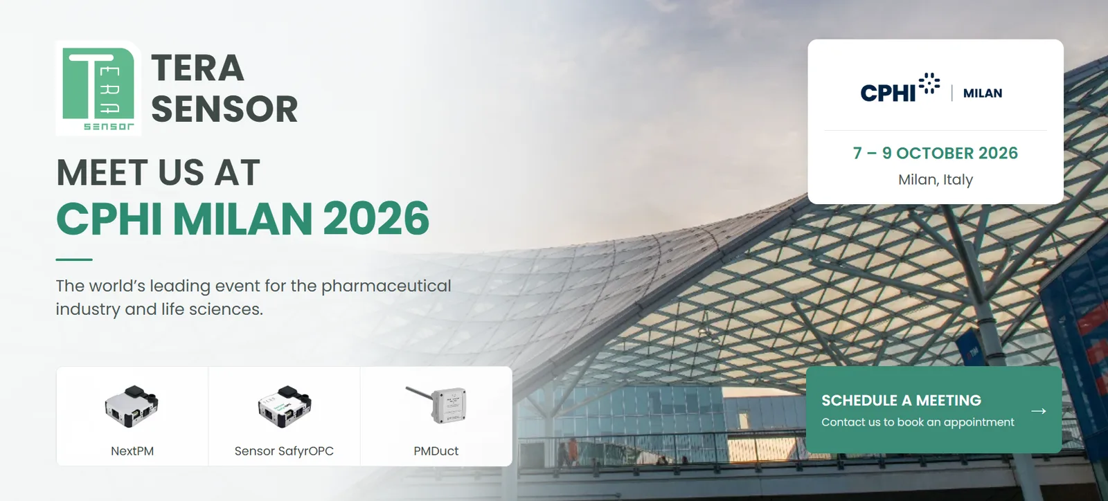 TERA Sensor at CPHI Milan 2026, October 7–9